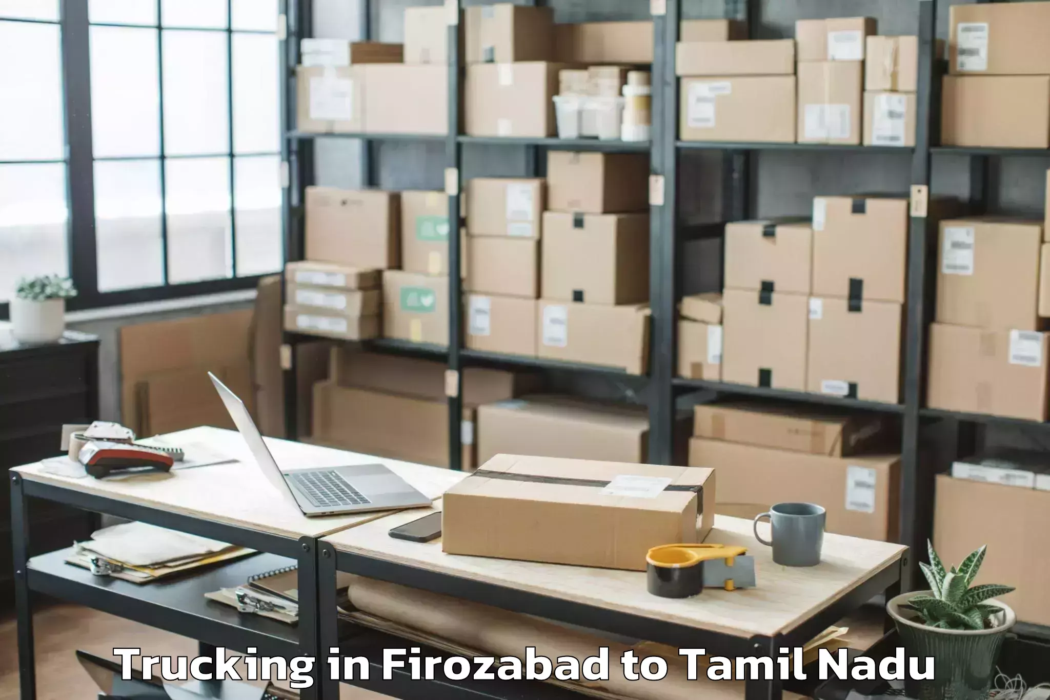 Affordable Firozabad to Poonamallee Trucking